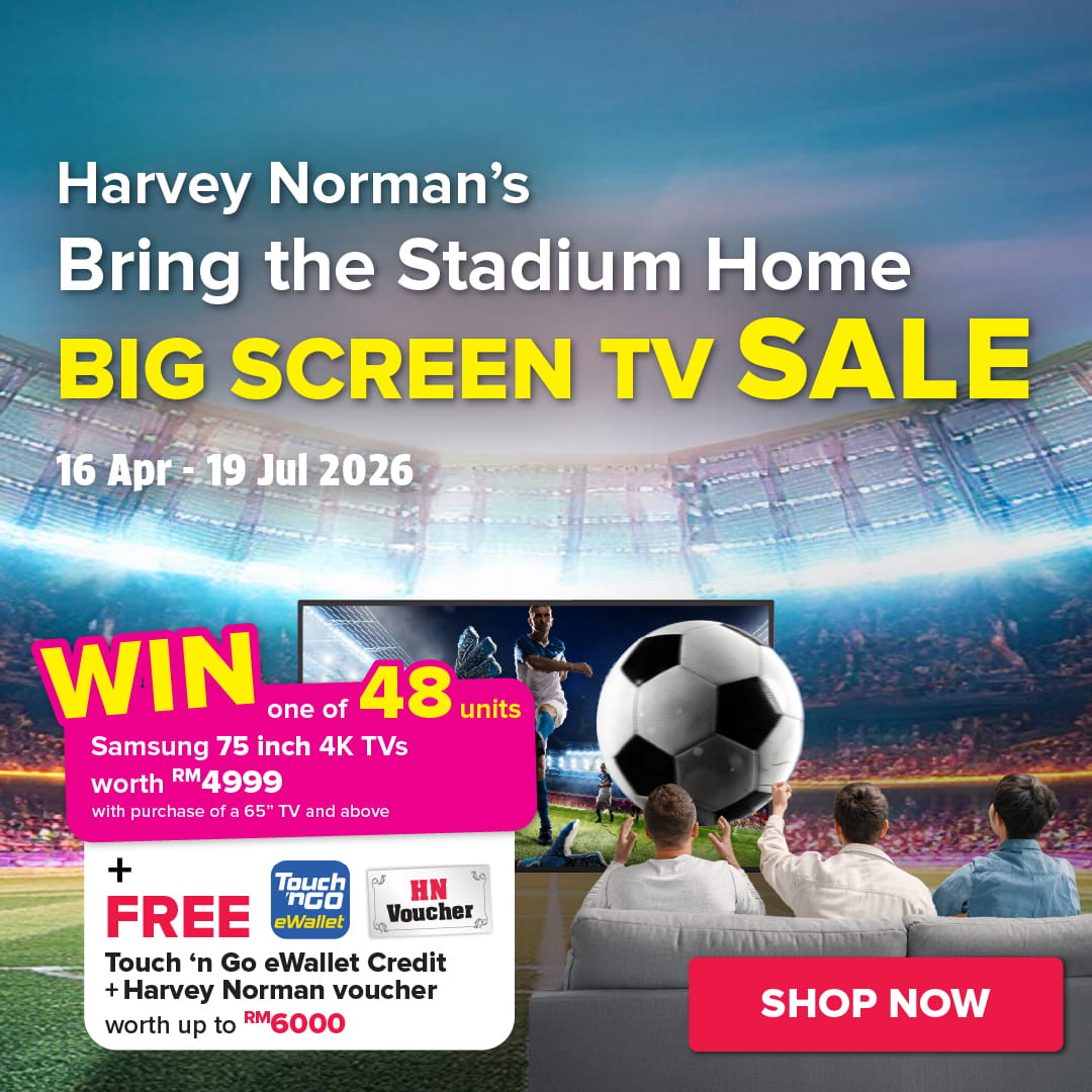 Harvey Norman Brings Your Stadium Home Big Screen TV Sale