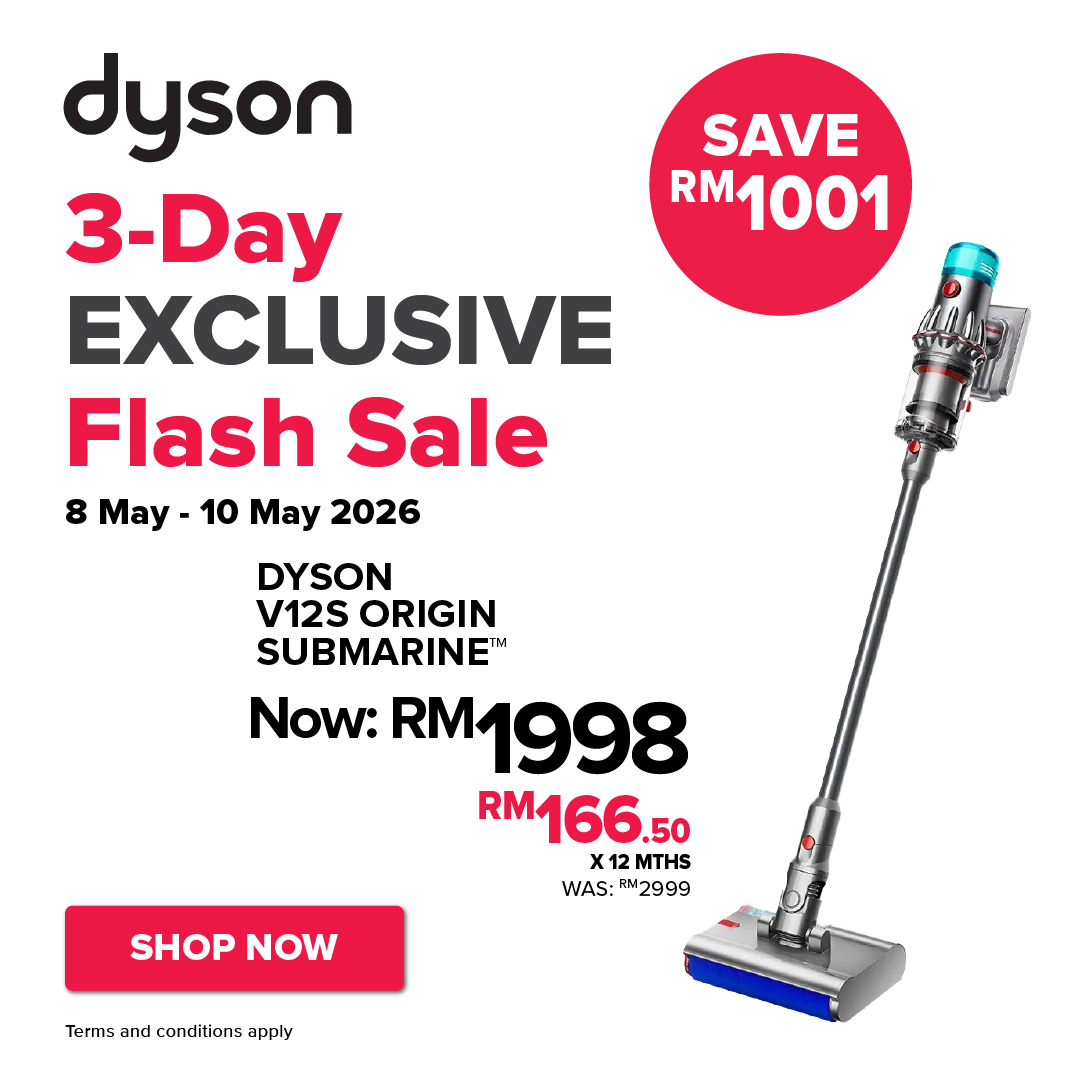 Dyson 3-Day Exclusive Flash Sale - Vacuum Cleaner (08 May - 10 May 2026) - Homepage Mobile