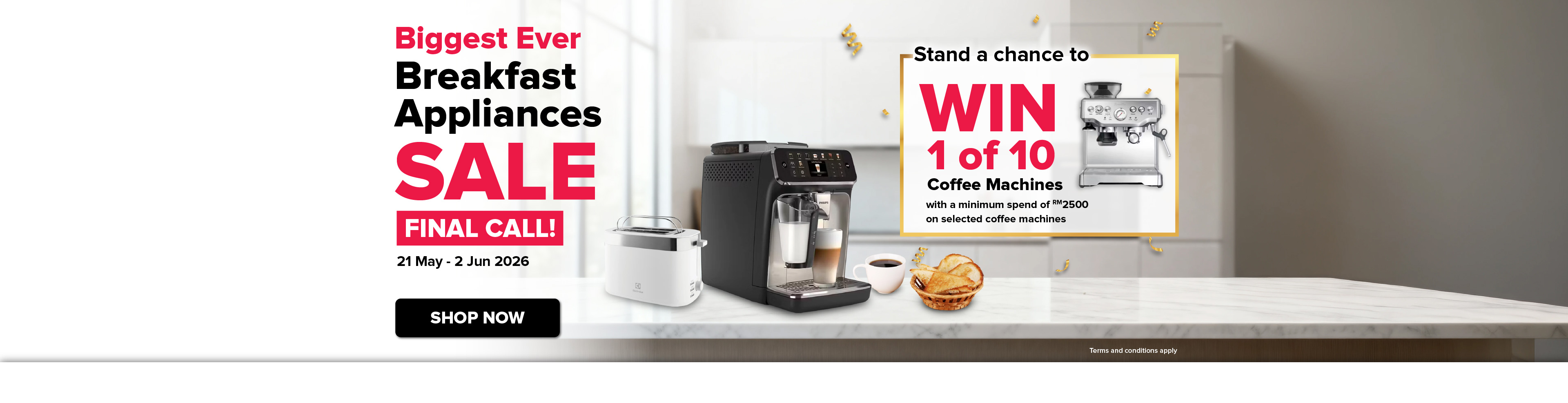 Biggest Ever Breakfast Appliances Sale [FINAL CALL]