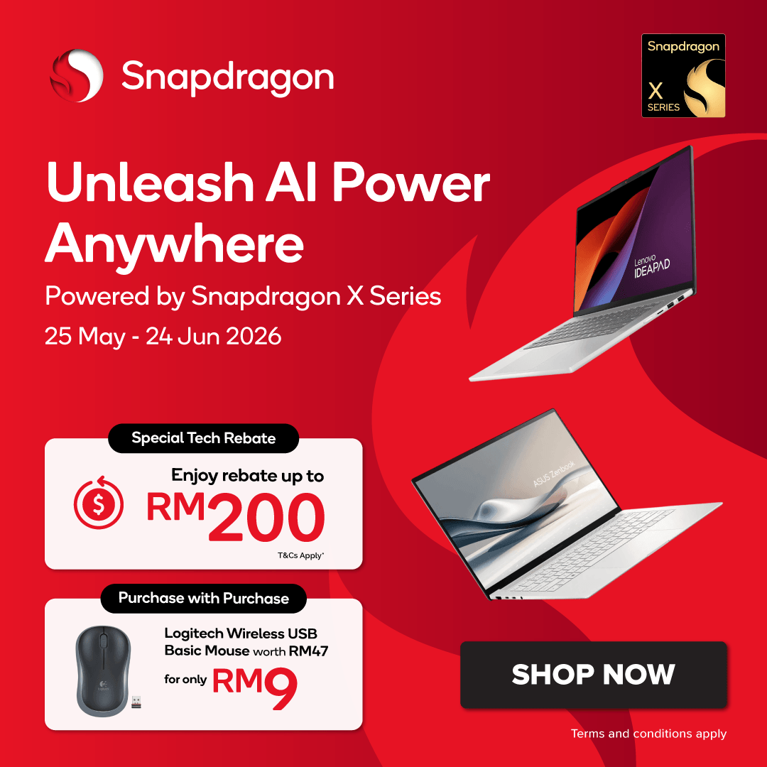 Unleash AI Power Anywhere Powered by Snapdragon X Series (25 May - 24 Jun 2026) - Homepage Mobile
