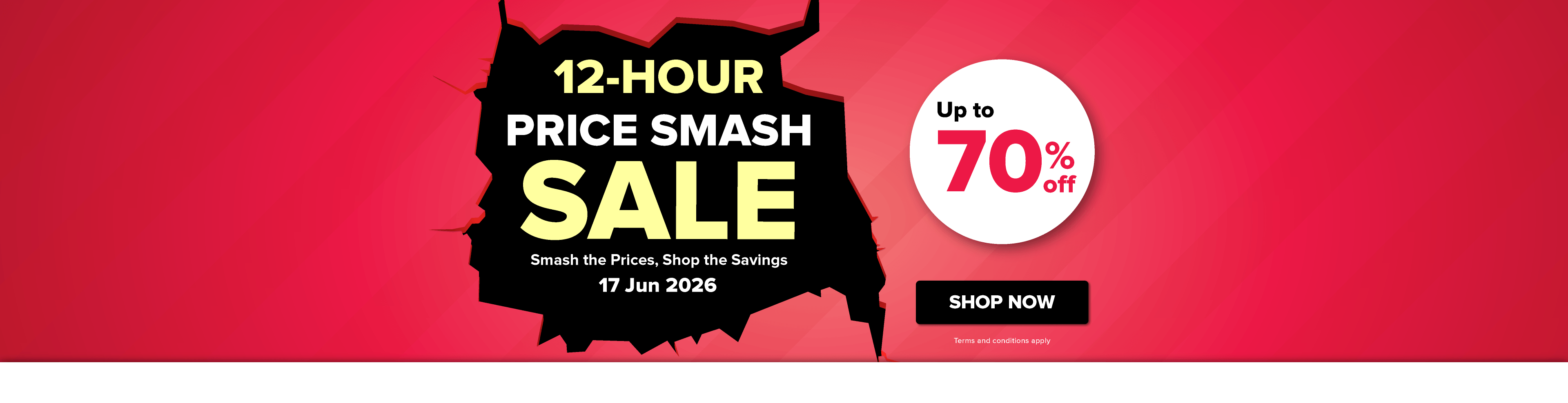 12-Hour Price Smash Sale