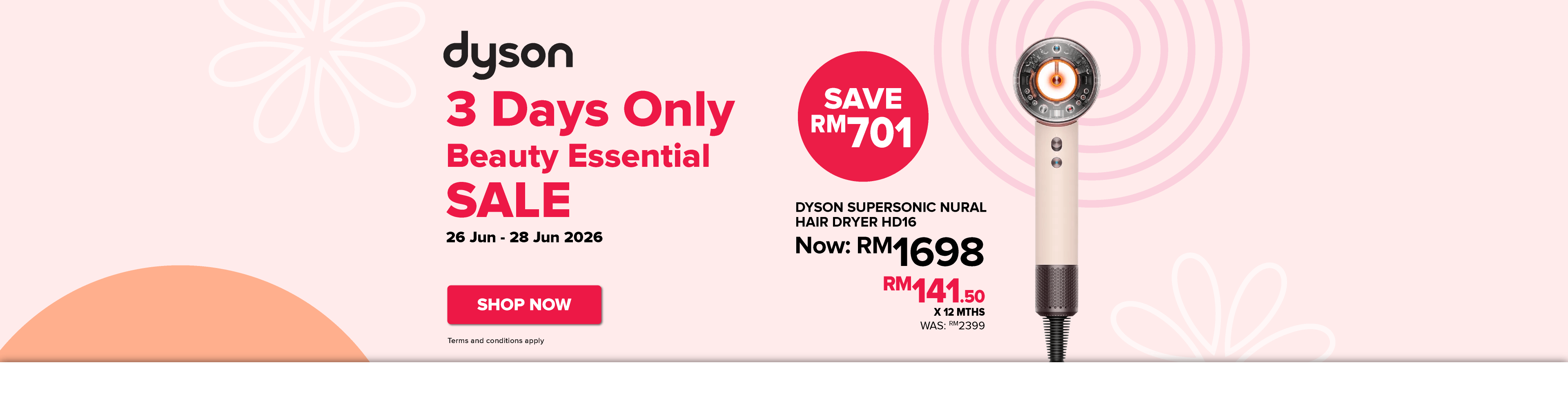 Dyson 3 Days Only Beauty Essential SALE