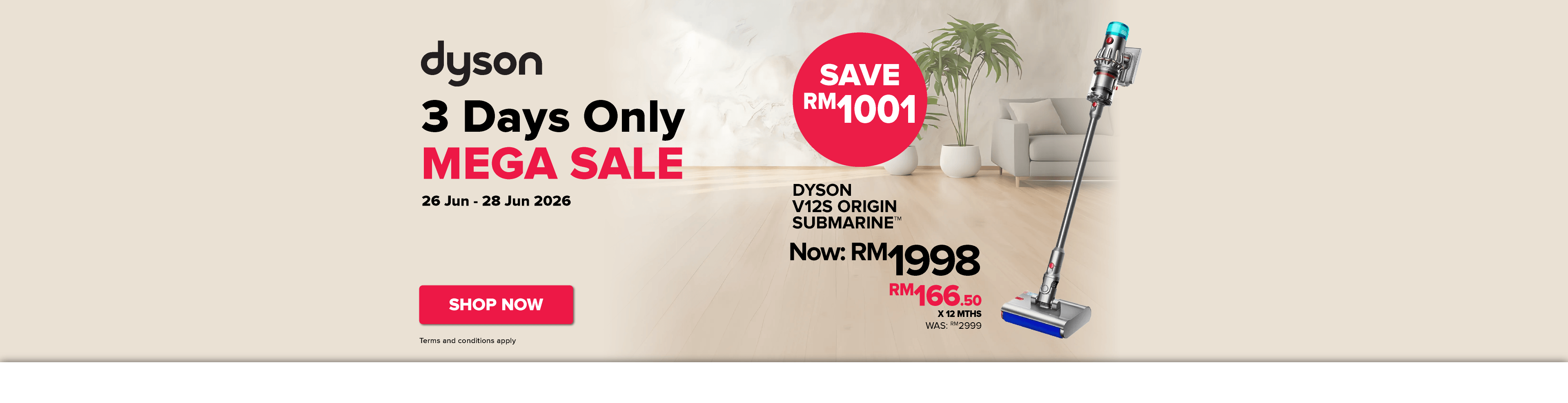 Dyson 3 Days Only MEGA SALE Vacuum