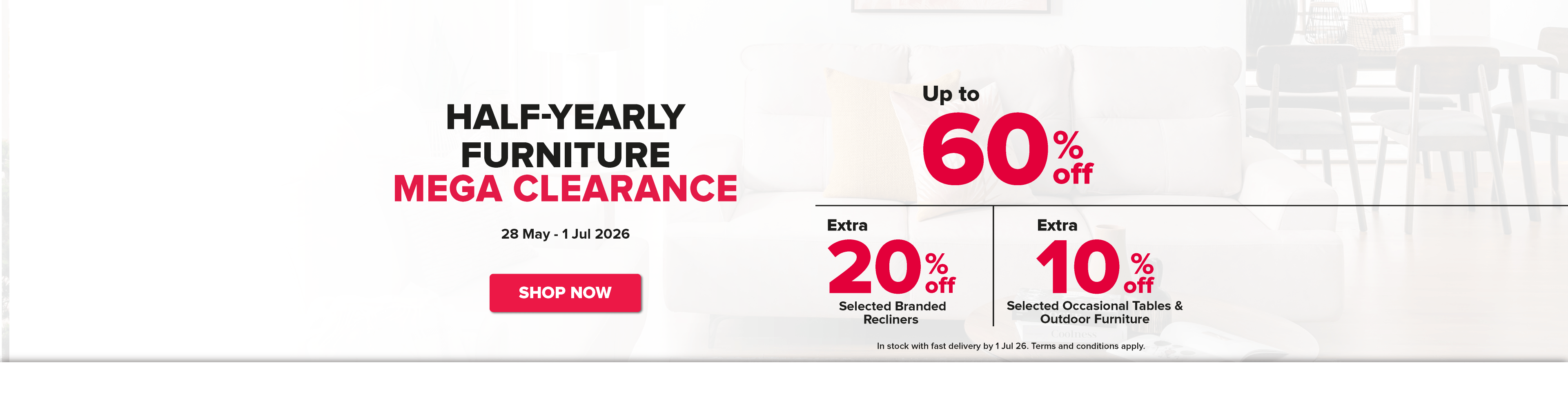 Half-Yearly Furniture Mega Clearance