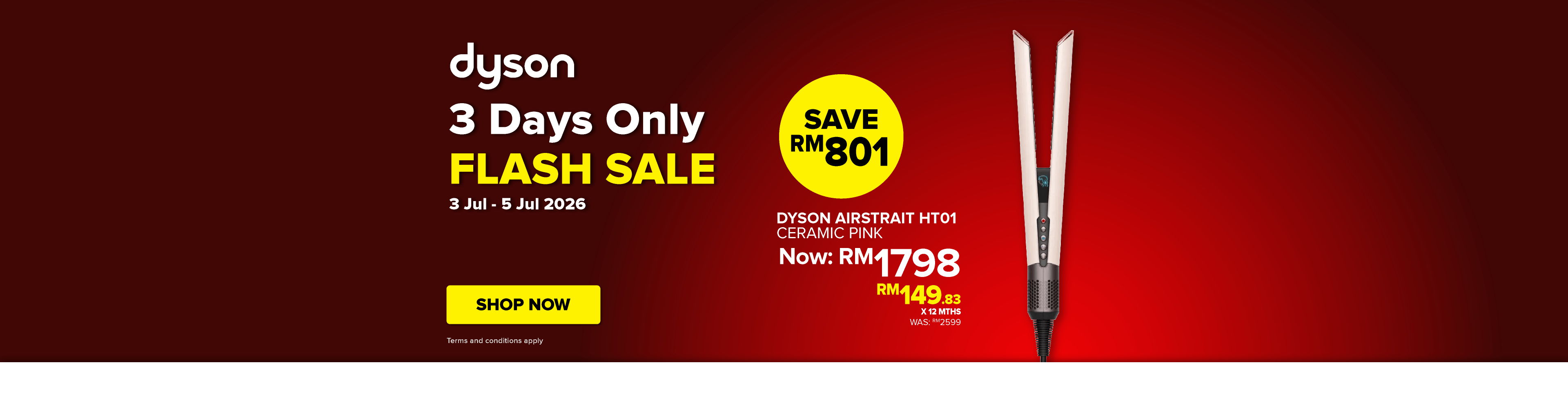 Dyson 3 Days Only FLASH SALE Airstrait
