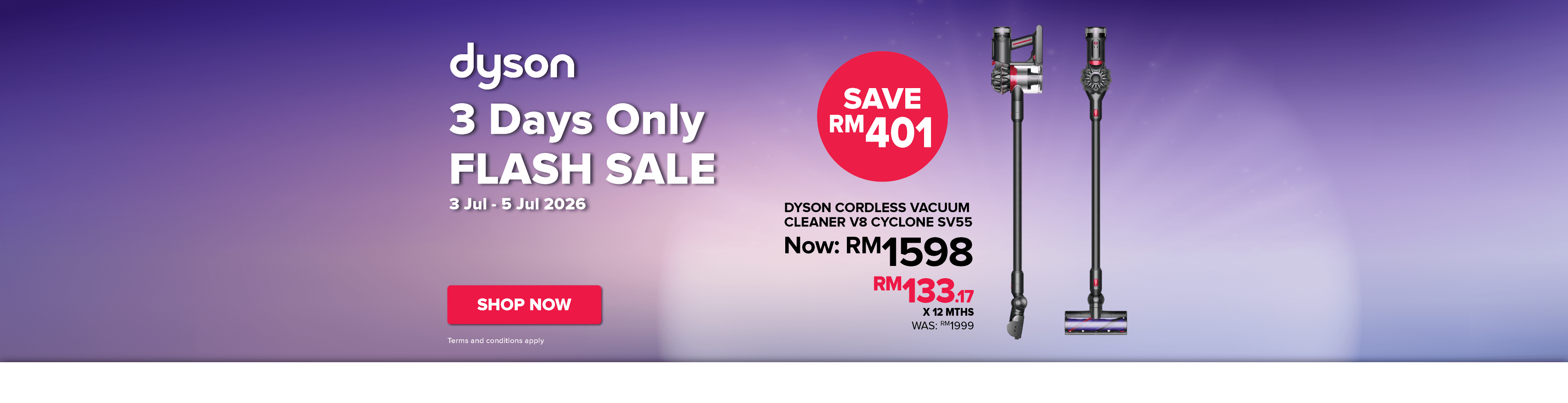Dyson 3 Days Only FLASH SALE Vacuum