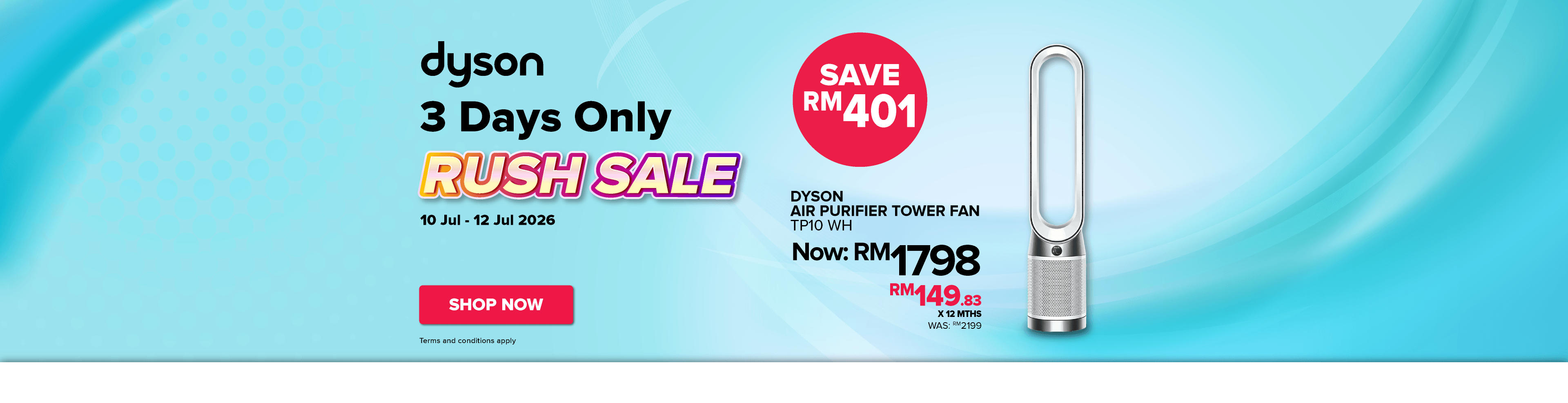Dyson 3 Days Only Rush Sale Purifier