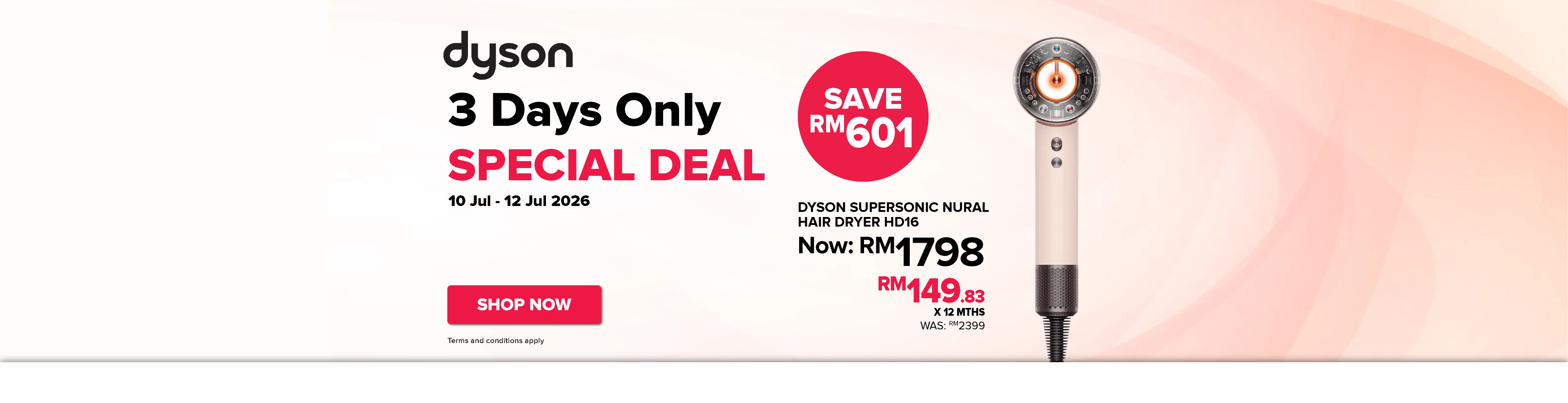 Dyson 3 Days Only Special Deal Hair Dryer
