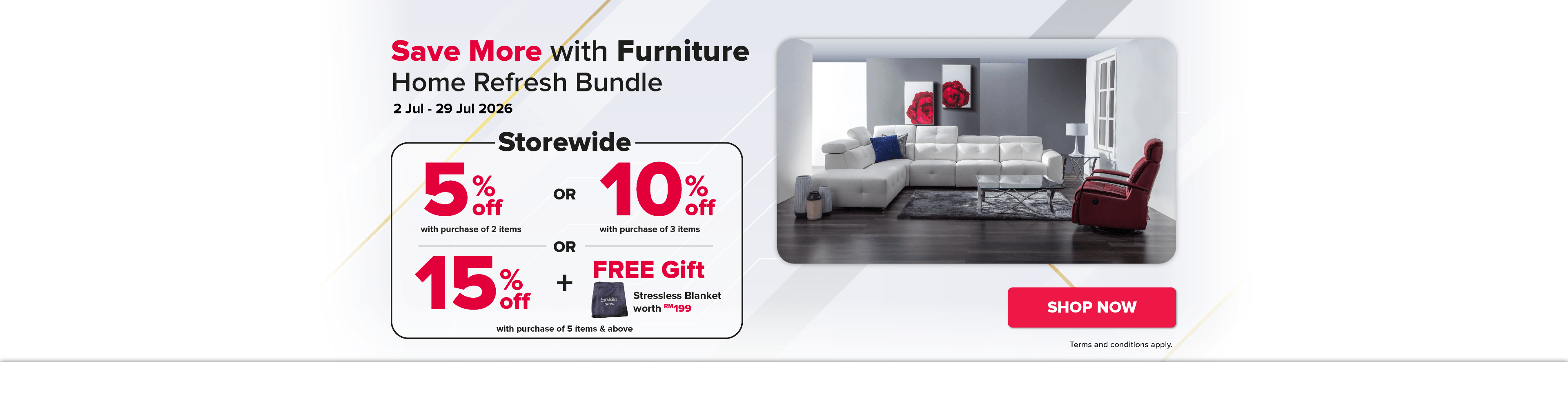 Save More with Furniture - Home Refresh Bundle (02 Jul - 29 Jul 2026) - Homepage Desktop