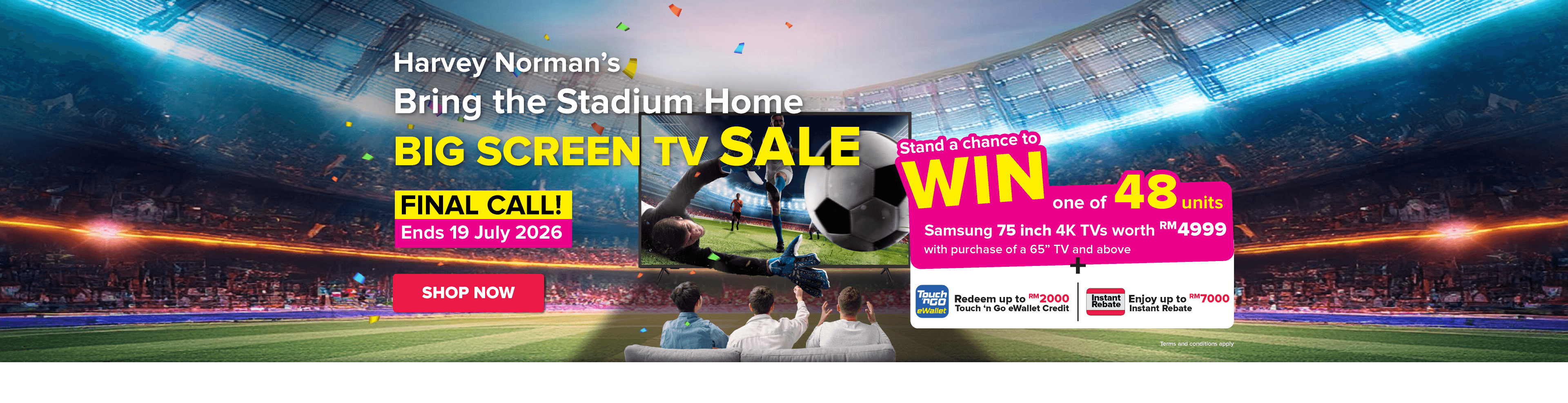 Harvey Norman Brings Your Stadium Home Big Screen TV Sale