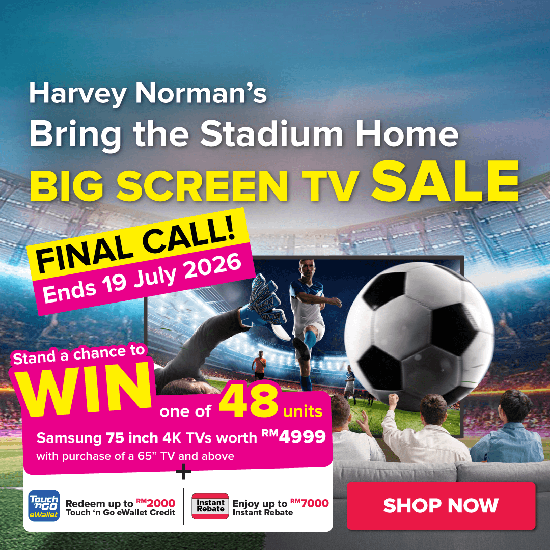 Harvey Norman Brings Your Stadium Home Big Screen TV Sale