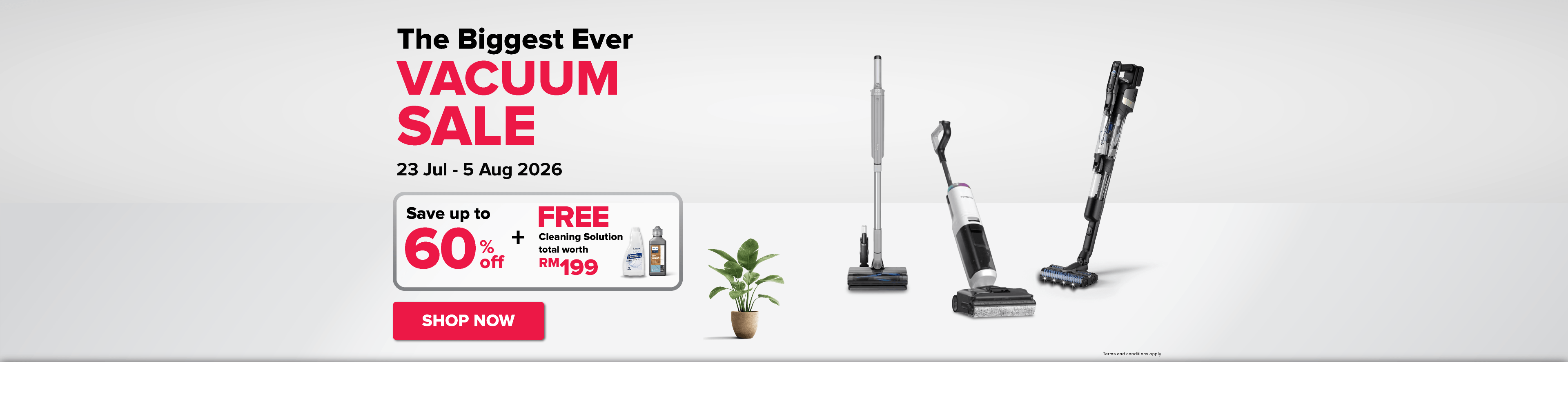 The Biggest Ever VACUUM SALE